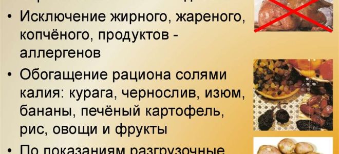 Régime et menu pour la cirrhose du foie avec ascite